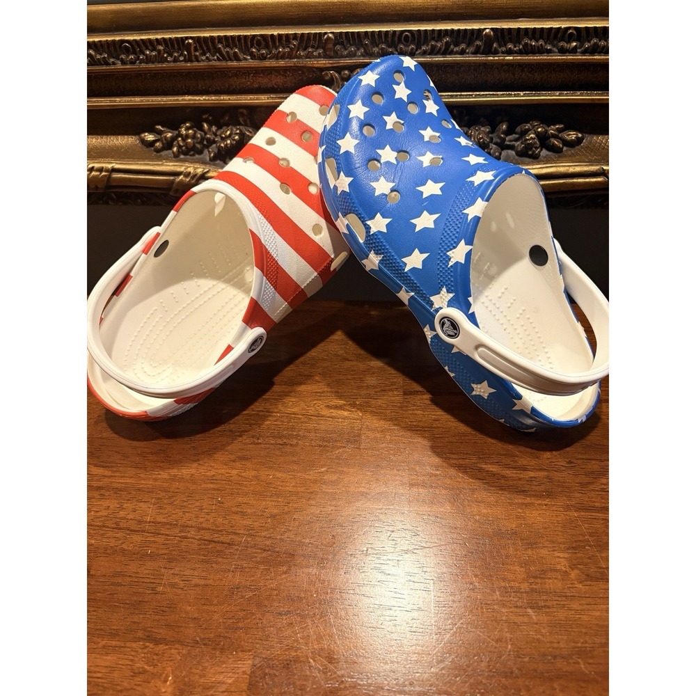 Crocs Classic American Flag Clogs Men's Size 12 Team USA Patriotic 🇺🇸 - Picture 5 of 7